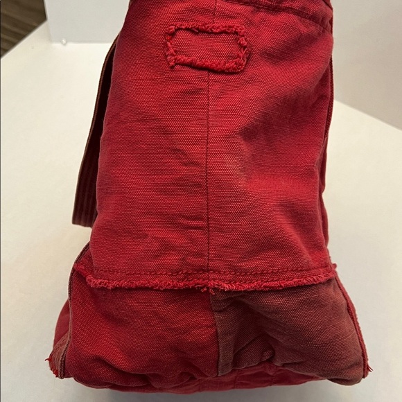 GAP COTTON/HEMP RED LARGE TOTE BAG - Picture 7 of 16